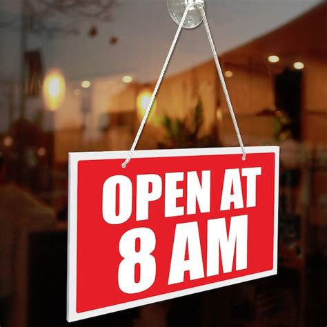 What stores open at 8am - 